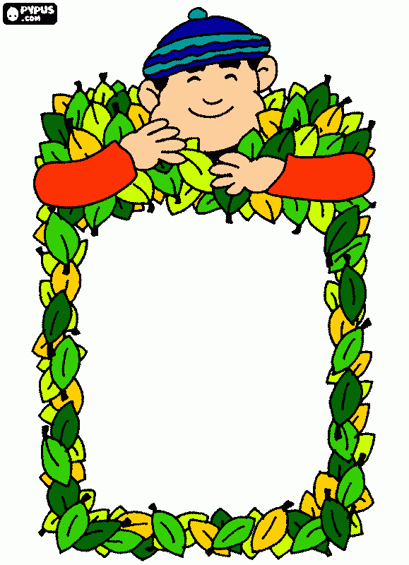 real poem frame coloring page