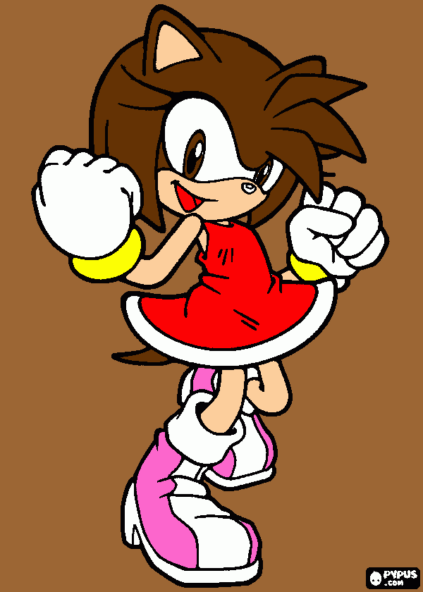 rebecca the hedgehog coloring page