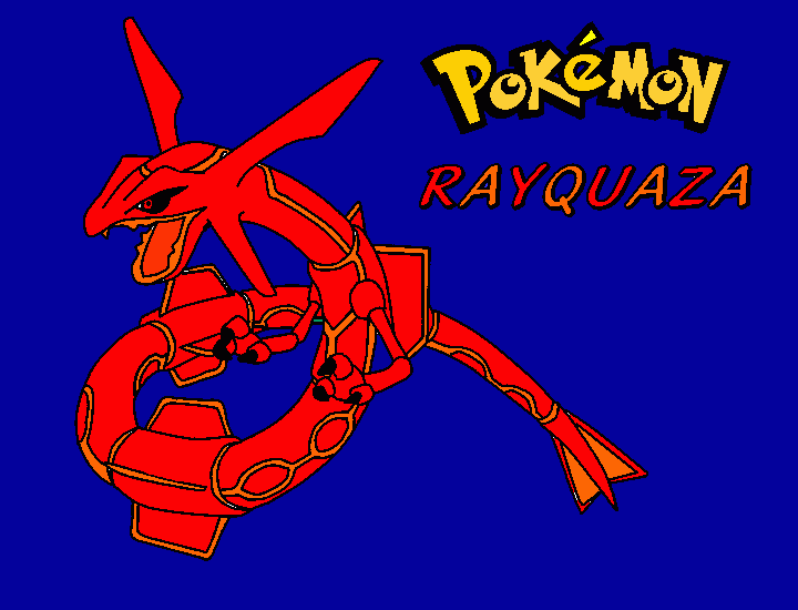 Red Rayquaza coloring page
