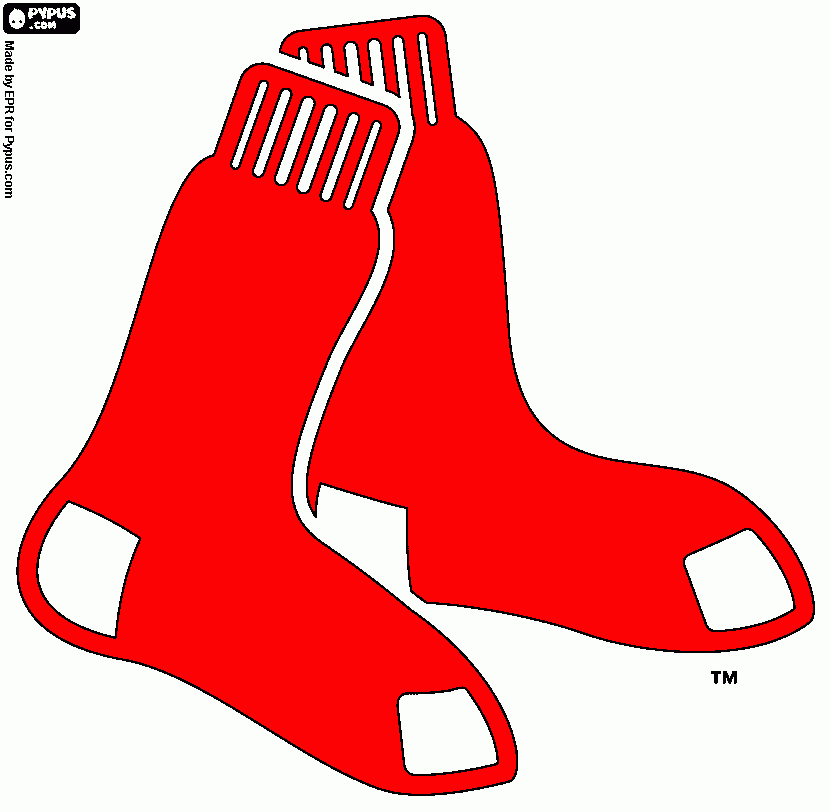 red soxs coloring page
