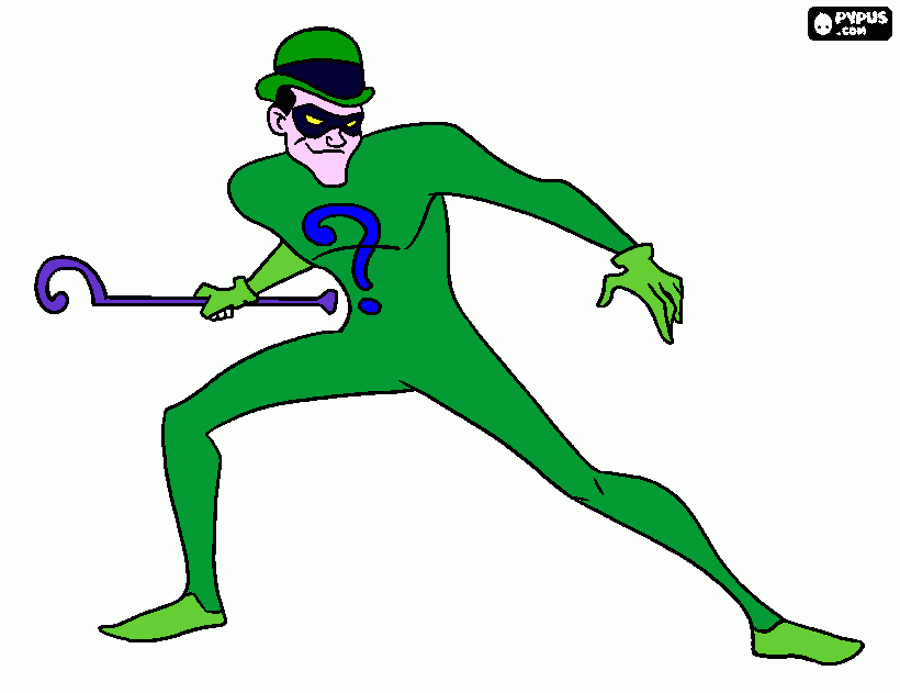 riddler coloring page