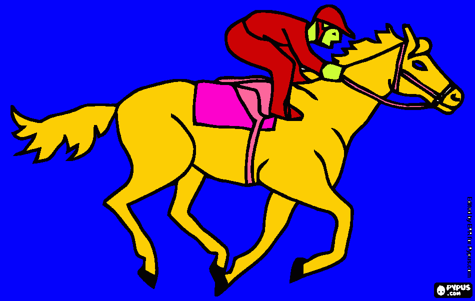 rideing a horse coloring page