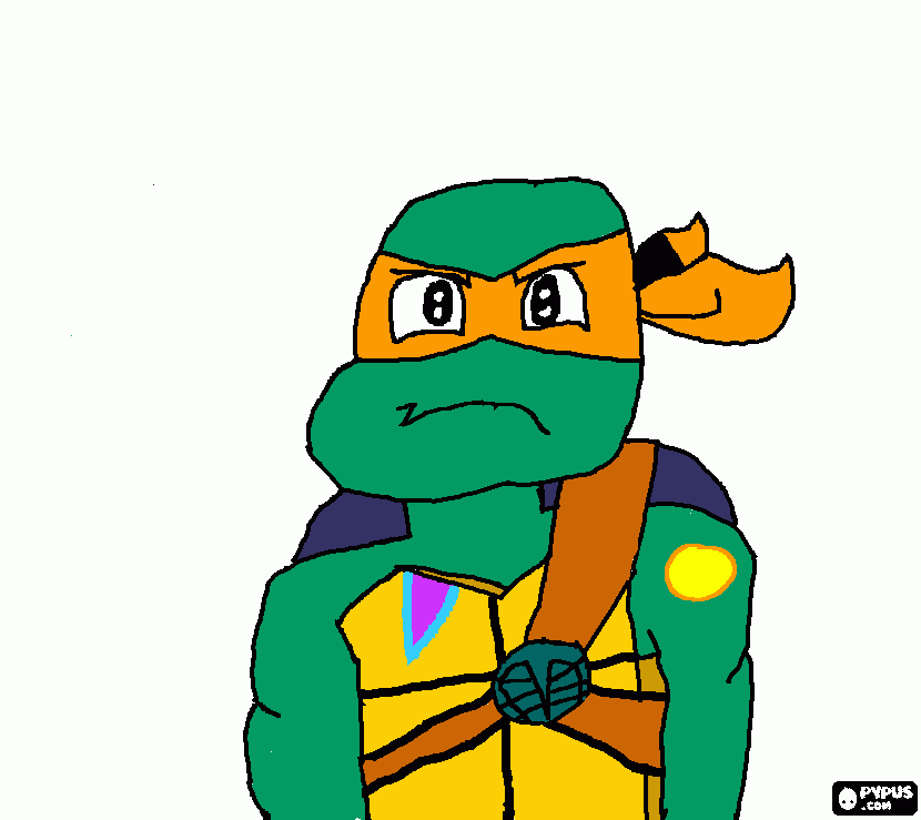 Rise of the TMNT Mikey during lockdown coloring page