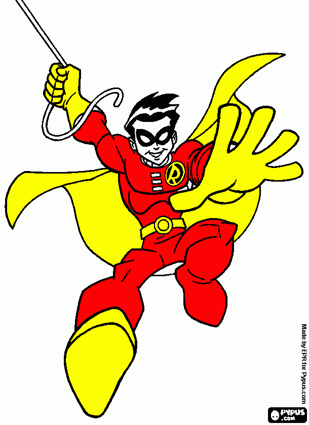 Robin coloring page
