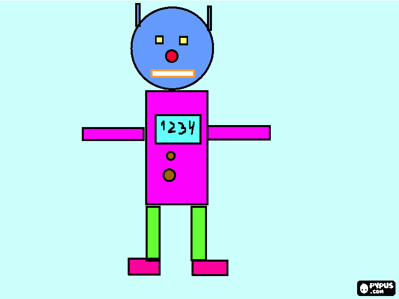 Robot Loco coloring page