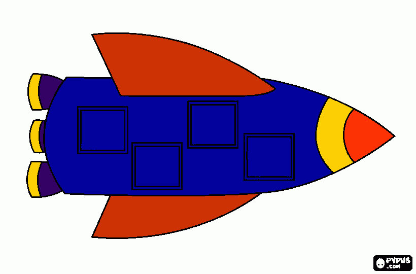 rocket for addiotn and sub coloring page