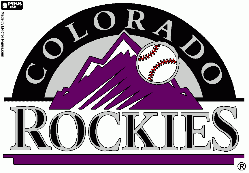 Rockies logo coloring page