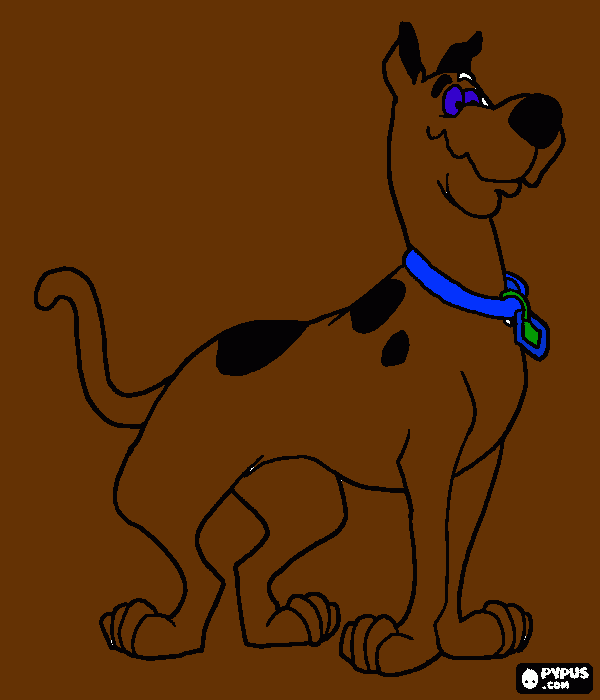 rooby dooby doo coloring page