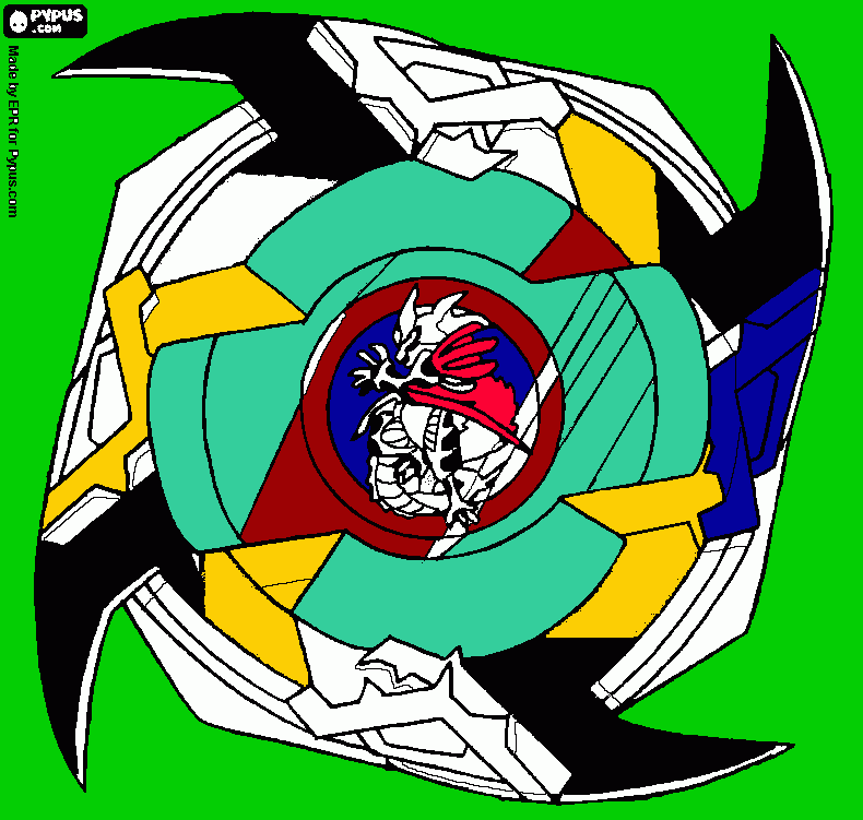 rowyns beyblade coloring page