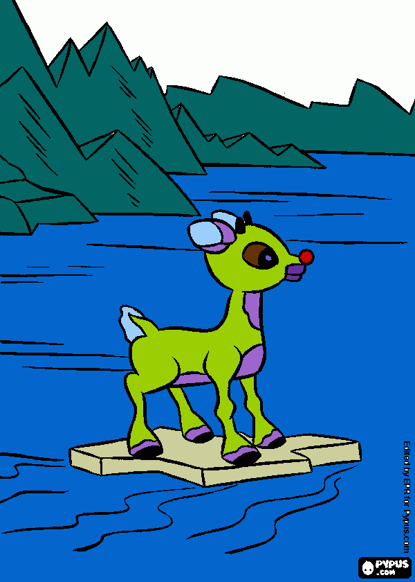 rudolph coloring page