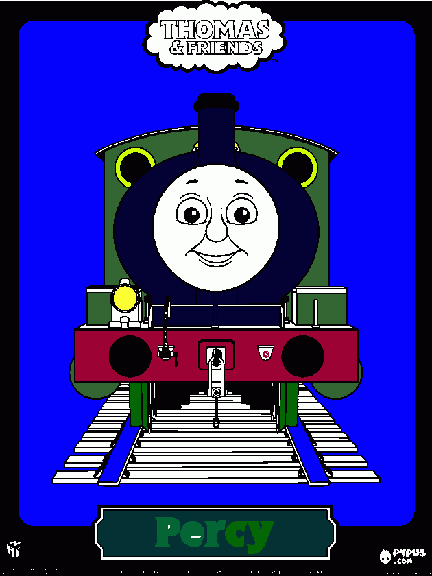 Rudy locomotive coloring page
