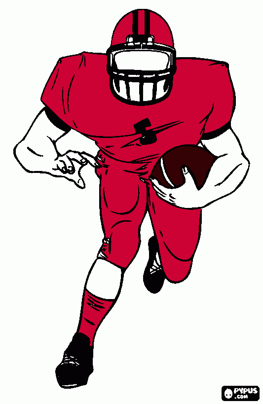 running back coloring page