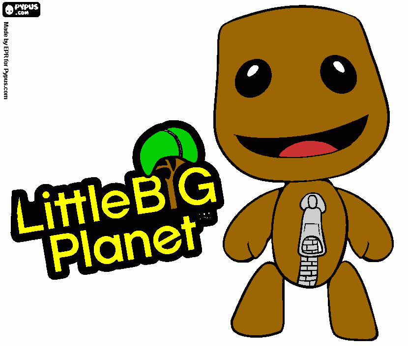 lbp sack boy coloring pages - photo #32