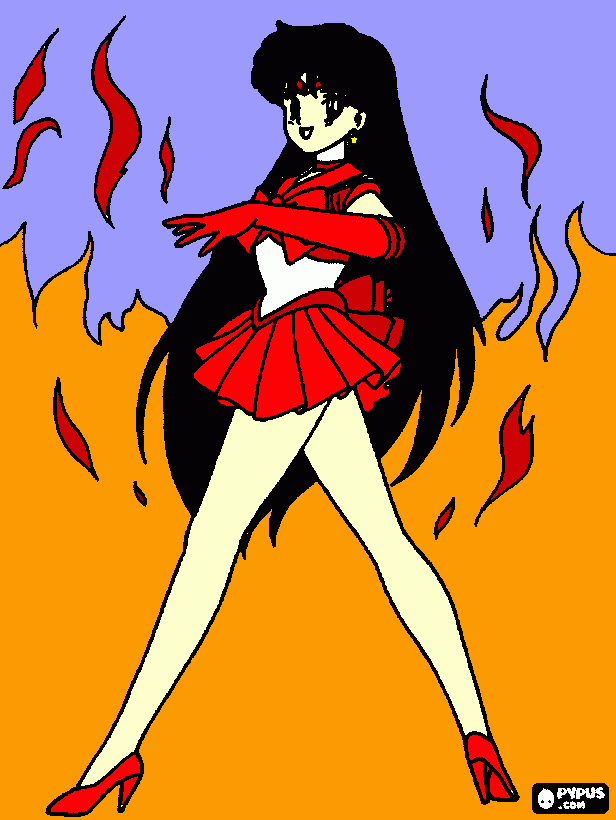 Sailor Mars coloring page
