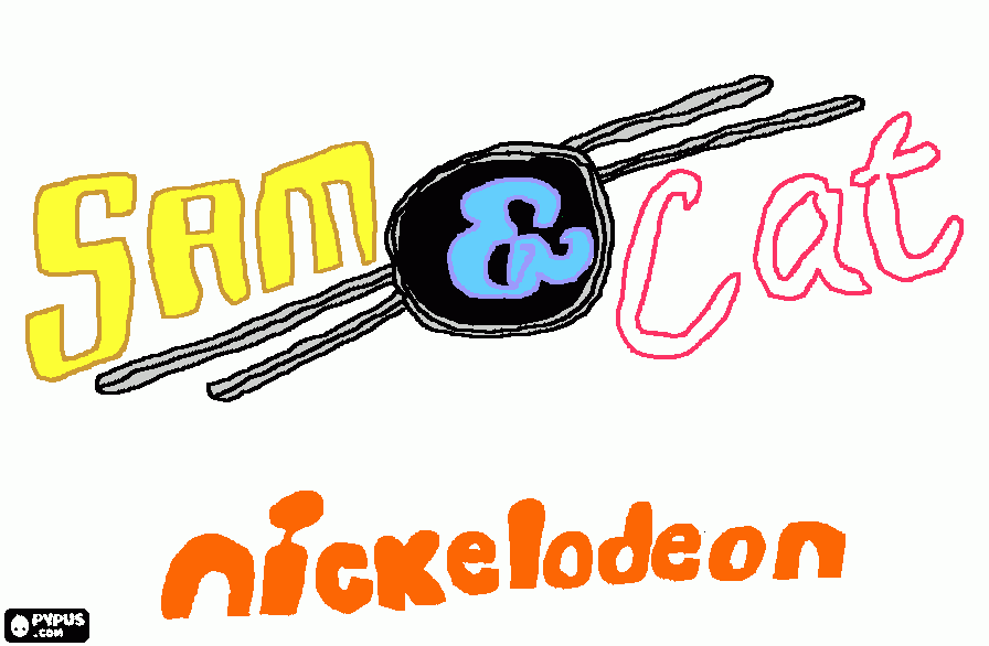 Sam & Cat Logo coloring page