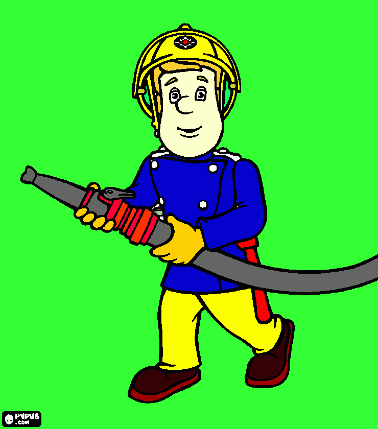 Sam, pompierul coloring page