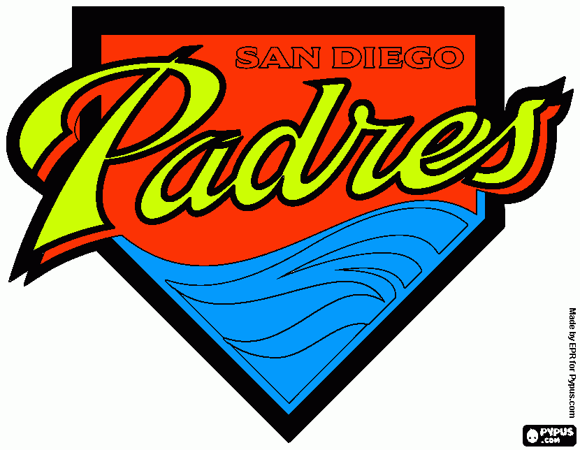 San Diego Padres logo coloring page