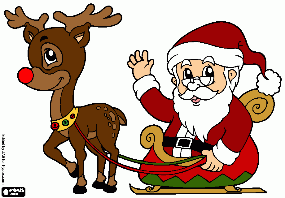Santa claws picture coloring page