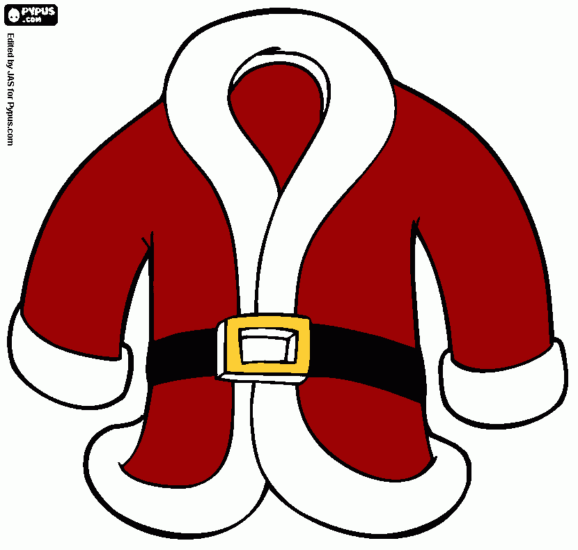 SANTA COAT coloring page