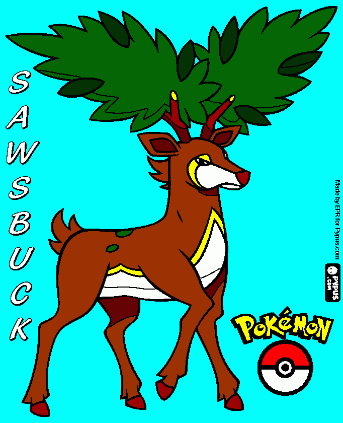 Sawsbuck (Summer) coloring page