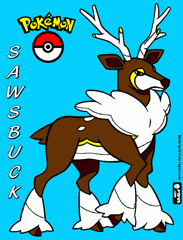Sawsbuck (Winter) coloring page