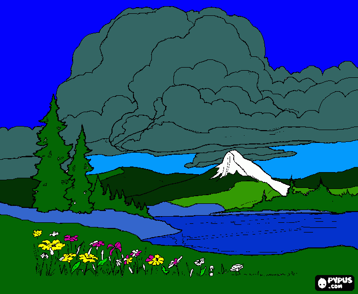 scenic coloring page