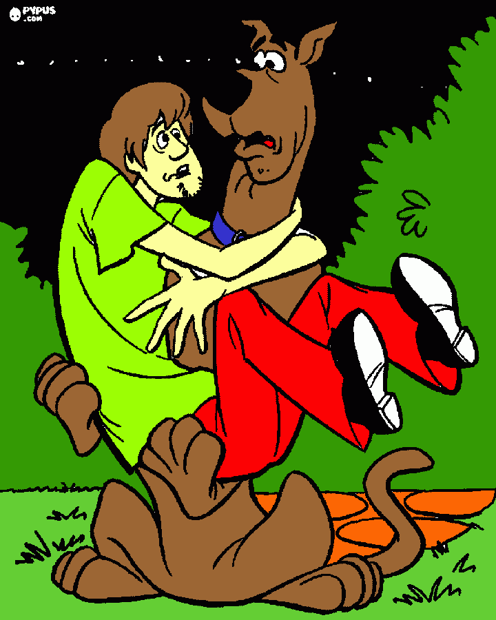 Scooby snd Shaggy coloring page