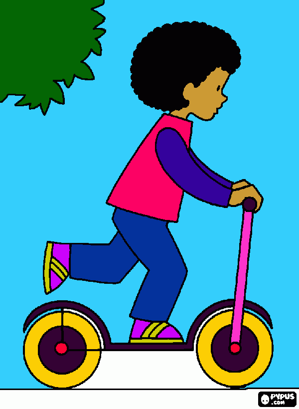 scooters coloring page