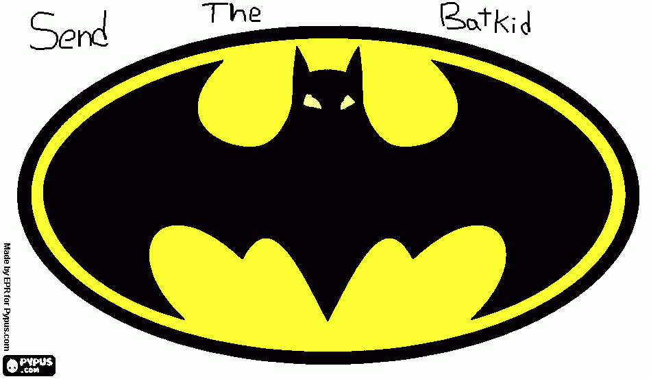 Send the batkid! coloring page