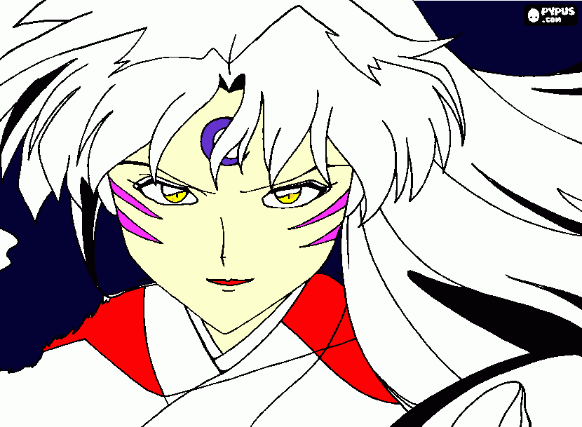 Sesshomaru...or maybe his mother, lol! coloring page