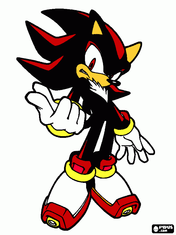 shadow the hedgehog incomplete coloring page