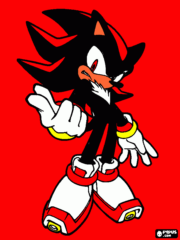 Shadow with his air shoes  coloring page