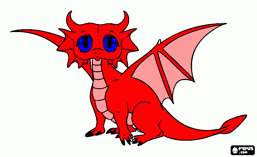 Shayne's baby dragon coloring page
