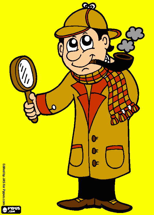 sherlock homes the famous detective coloring page