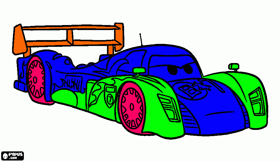 Shu Todoroki, racing car  coloring page