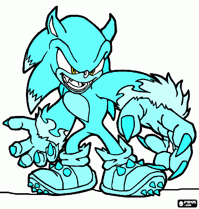 silver the werhog ??????? coloring page