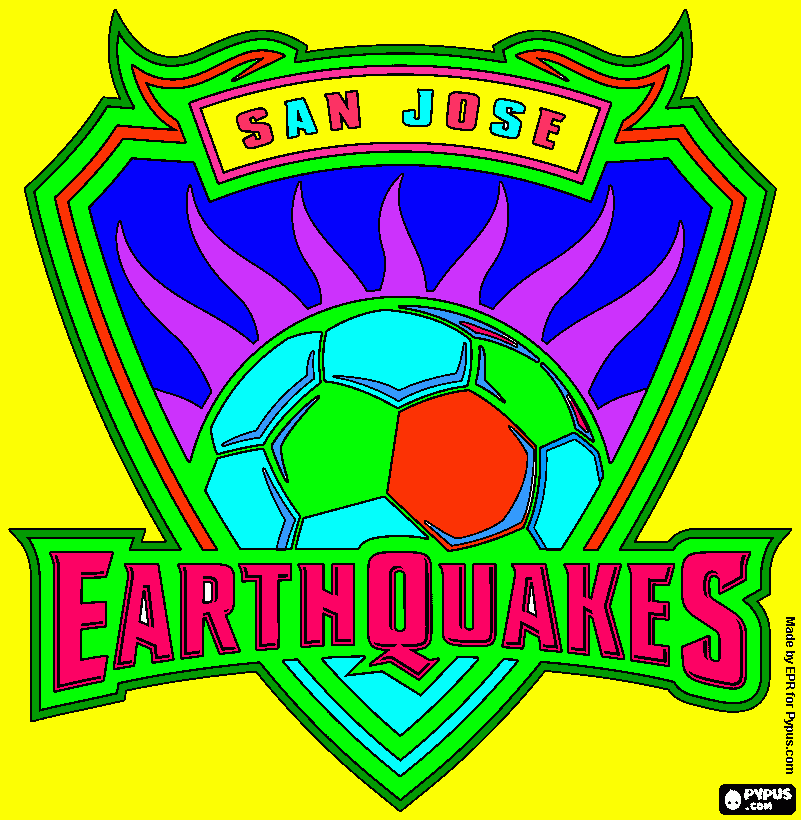 SJ EARTHQUAKE coloring page