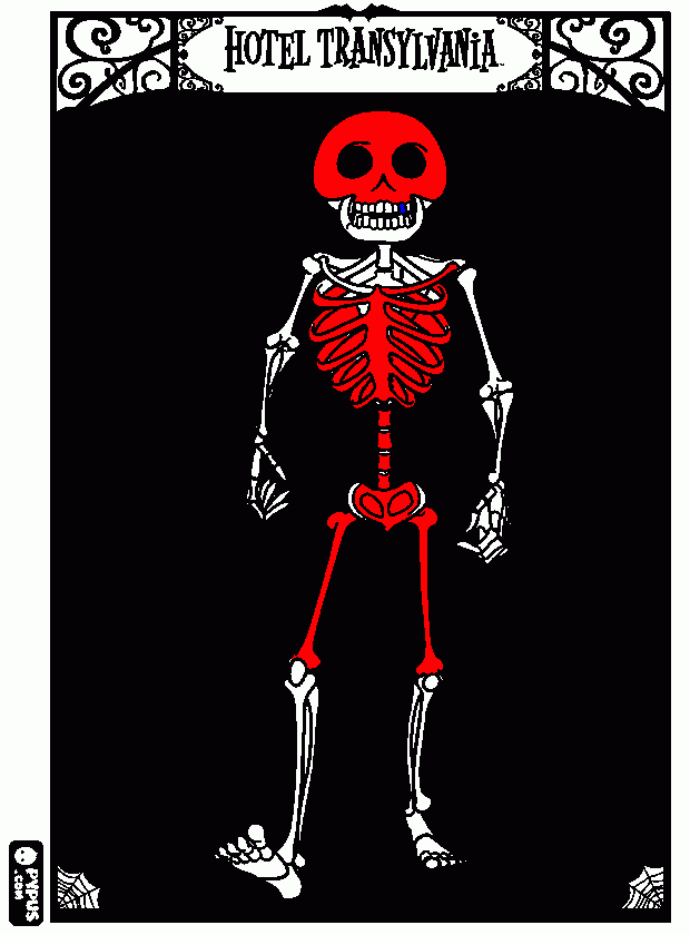skeletin coloring page