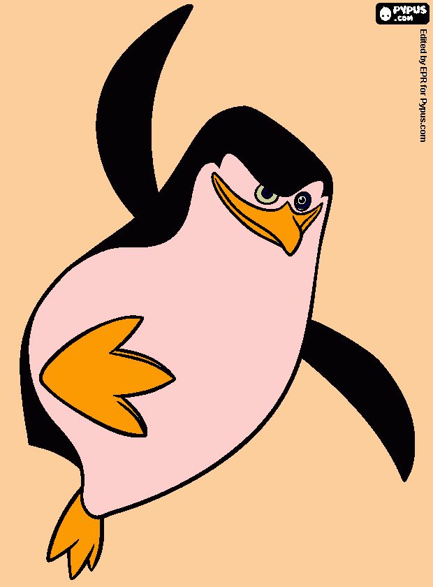 Skipper Penguin coloring page