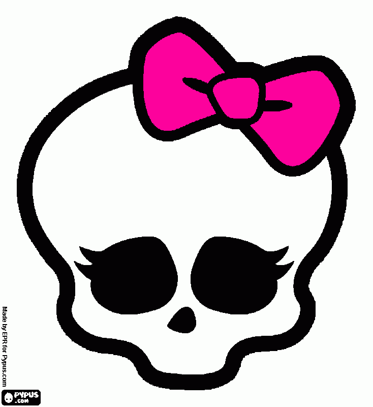skully haed coloring page