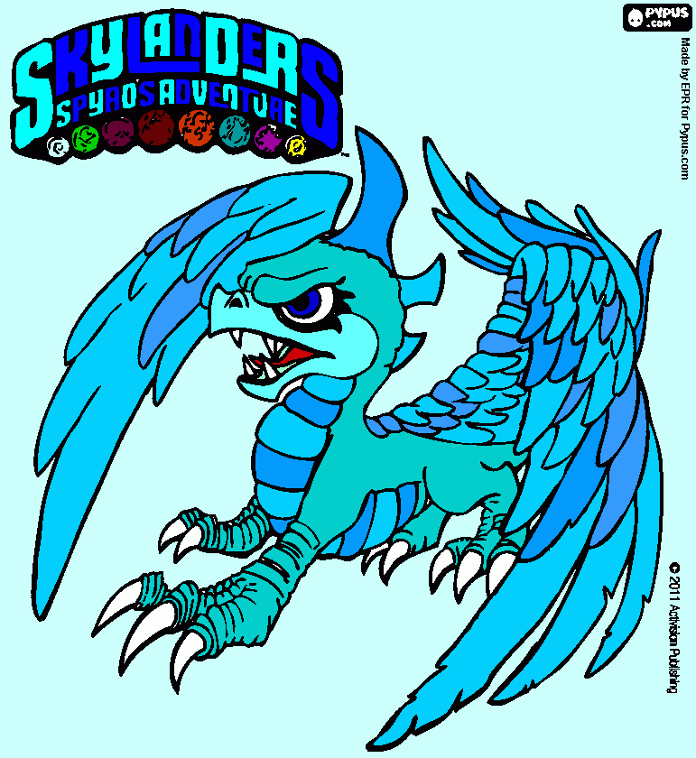 Skylander Whirlwind                                  Girl coloring page