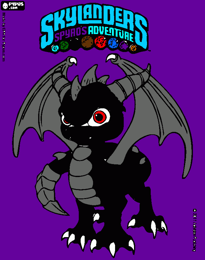 dark spyro the dragon coloring pages - photo #39