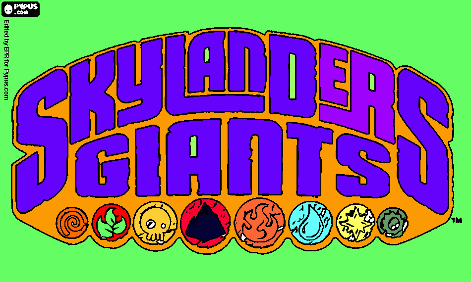 skylanders logo coloring page