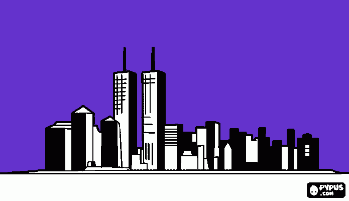 skyline coloring page
