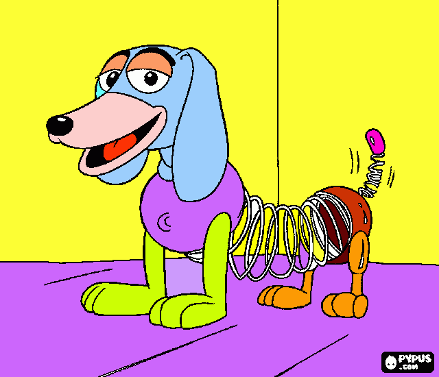 slinky from toy story coloring page