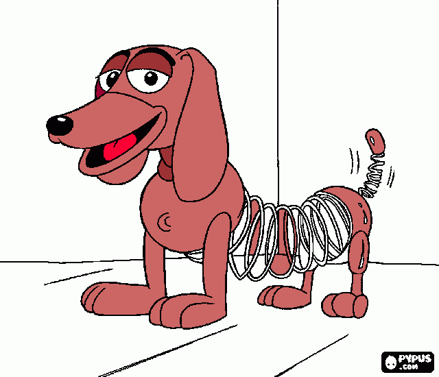 Slinky coloring page
