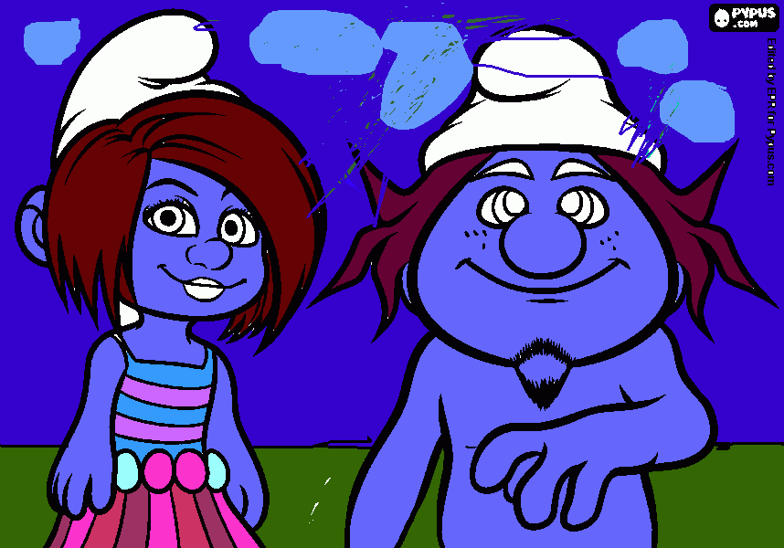 smurf drawing by maayan coloring page
