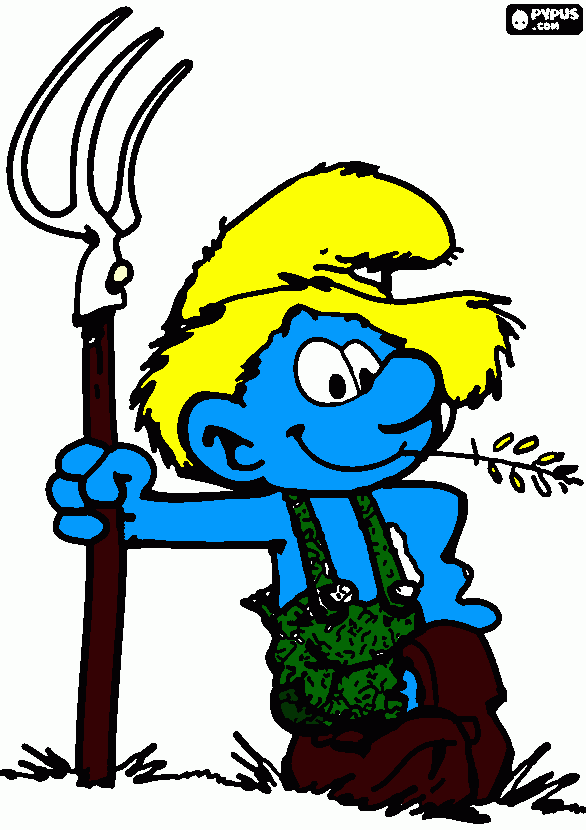 smurf coloring page