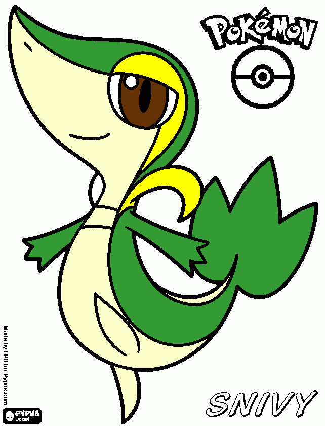 snivy coloring page