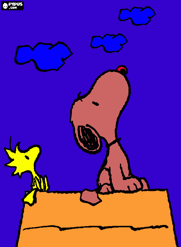 snoopy  coloring page